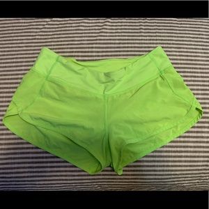 lululemon speed up shorts size 6